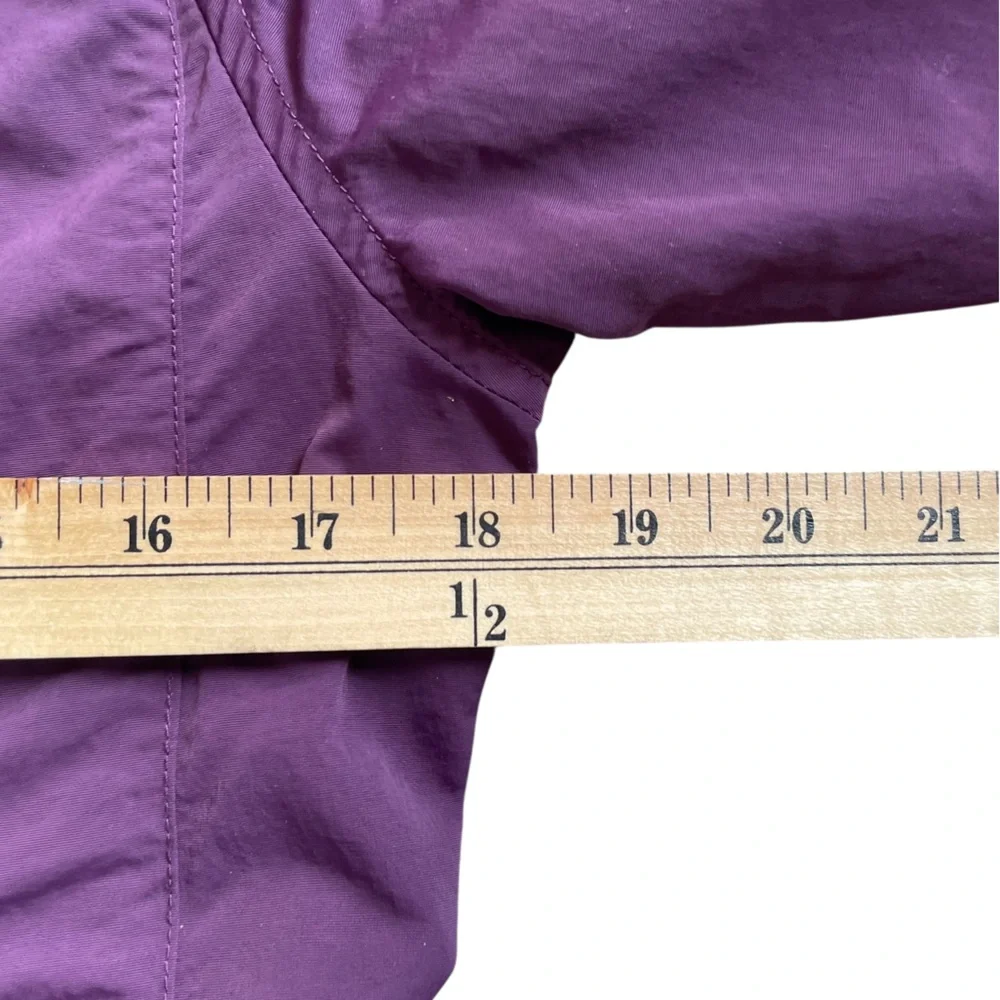 EDDIE BAUER Purple Hooded Drawstring Waist Lightweight Rain Jacket Coat - Small - Picture 11 of 16